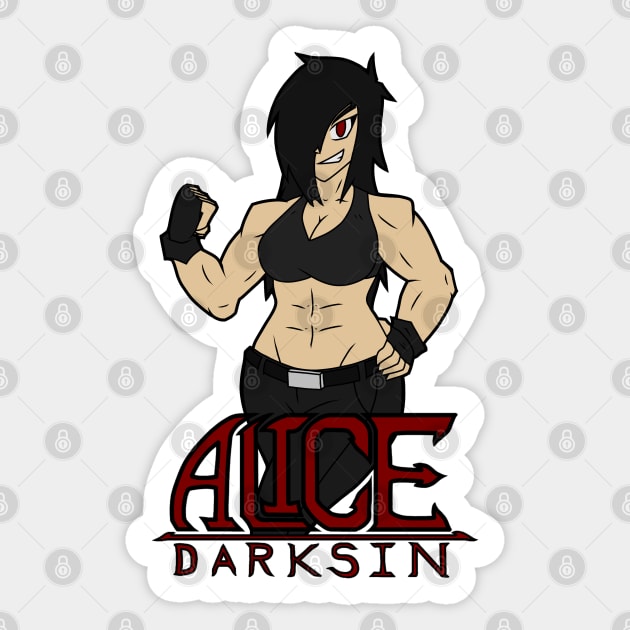 Alice Darksin - Pre-release Shirt Sticker by CacklingPumpkins